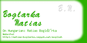 boglarka matias business card